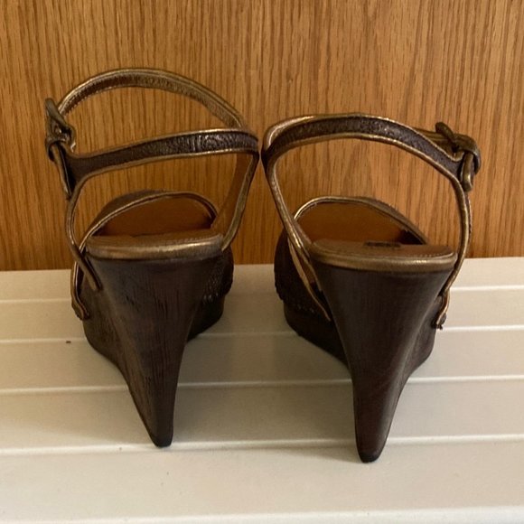 PRADA Damask Pattern Shoes - Dark Wood Wedge - size 40 - Never worn - Picture 9 of 15